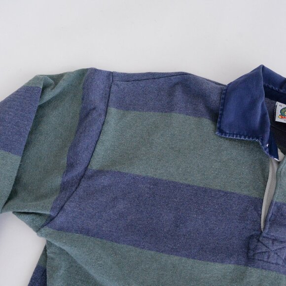 Striped Green and Blue Polo Shirt - Picture 5 of 10